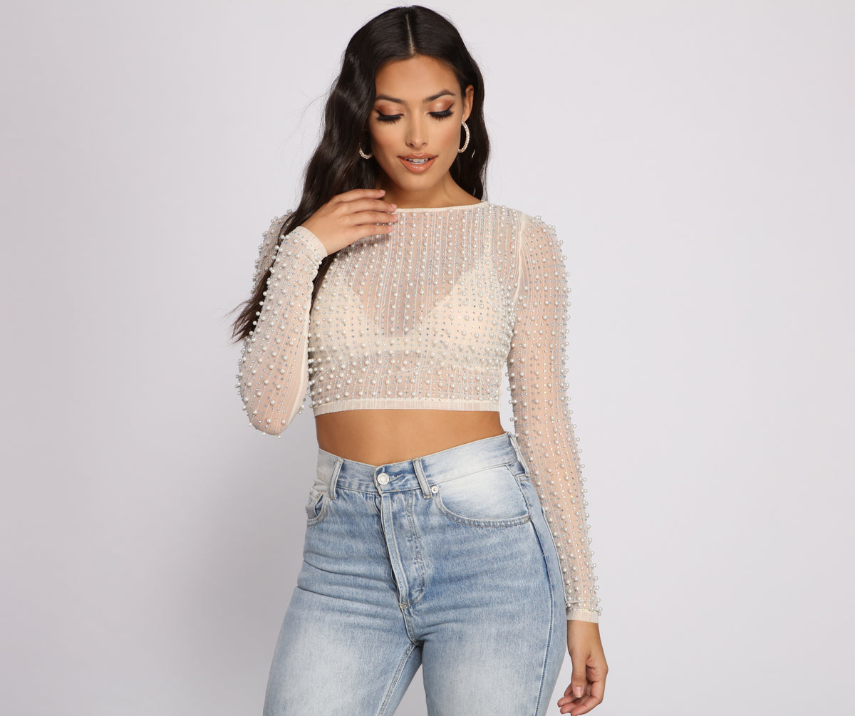 Clout Chaser Nipple Chain Graphics Crop Top - White – Sassy Luxe