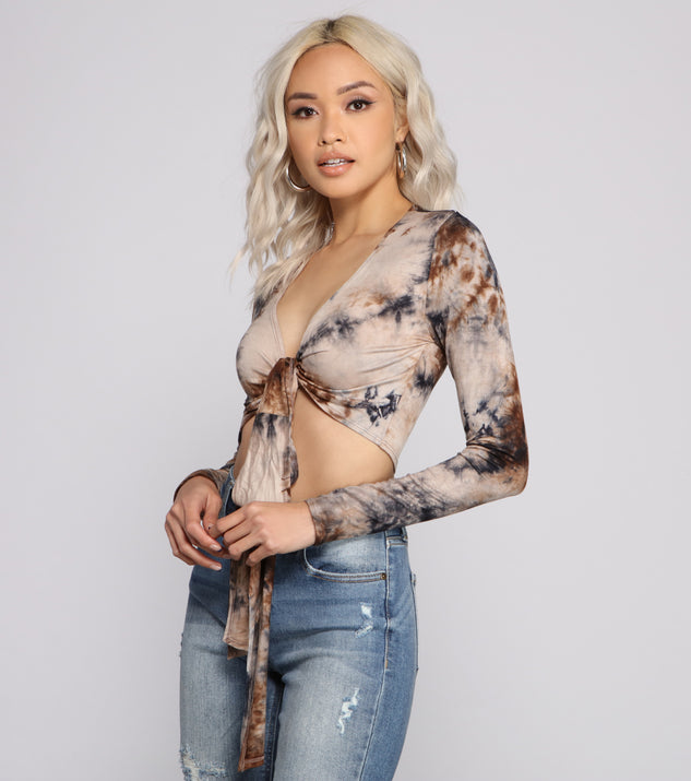 Tie dye on sale crop top outfit