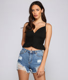With fun and flirty details, Flirty Flair Ruffled Crop Top shows off your unique style for a trendy outfit for the summer season!