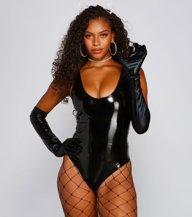 Our Vegan Leather Shapewear Bodysuit is it for the season