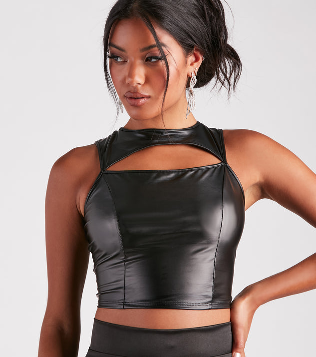Leather Tops, Faux Leather Tops & Crop Tops