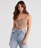 With fun and flirty details, Out West Faux Suede Bustier shows off your unique style for a trendy outfit for the summer season!