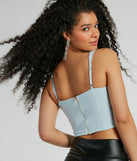 Flawless Energy Smooth Knit Corset Top is a trendy pick to create 2024 concert outfits, festival dresses, outfits for raves, or to complete your best party outfits or clubwear!