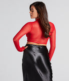 Your outfit will pop with the Sultry And Sheer Mesh Long Sleeve Crop Top and with dazzling embellishments and elevated details this is the perfect going-out top to stand out at any event!