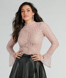 Your outfit will pop with the Flirty Mood Long Sleeve Sheer Lace Crop Top and with dazzling embellishments and elevated details this is the perfect going-out top to stand out at any event!