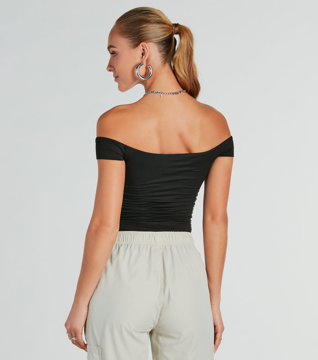 Ready To Go Off-The-Shoulder Bodysuit