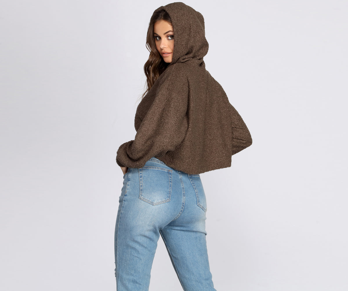 Casually Cozy Cropped Hoodie
