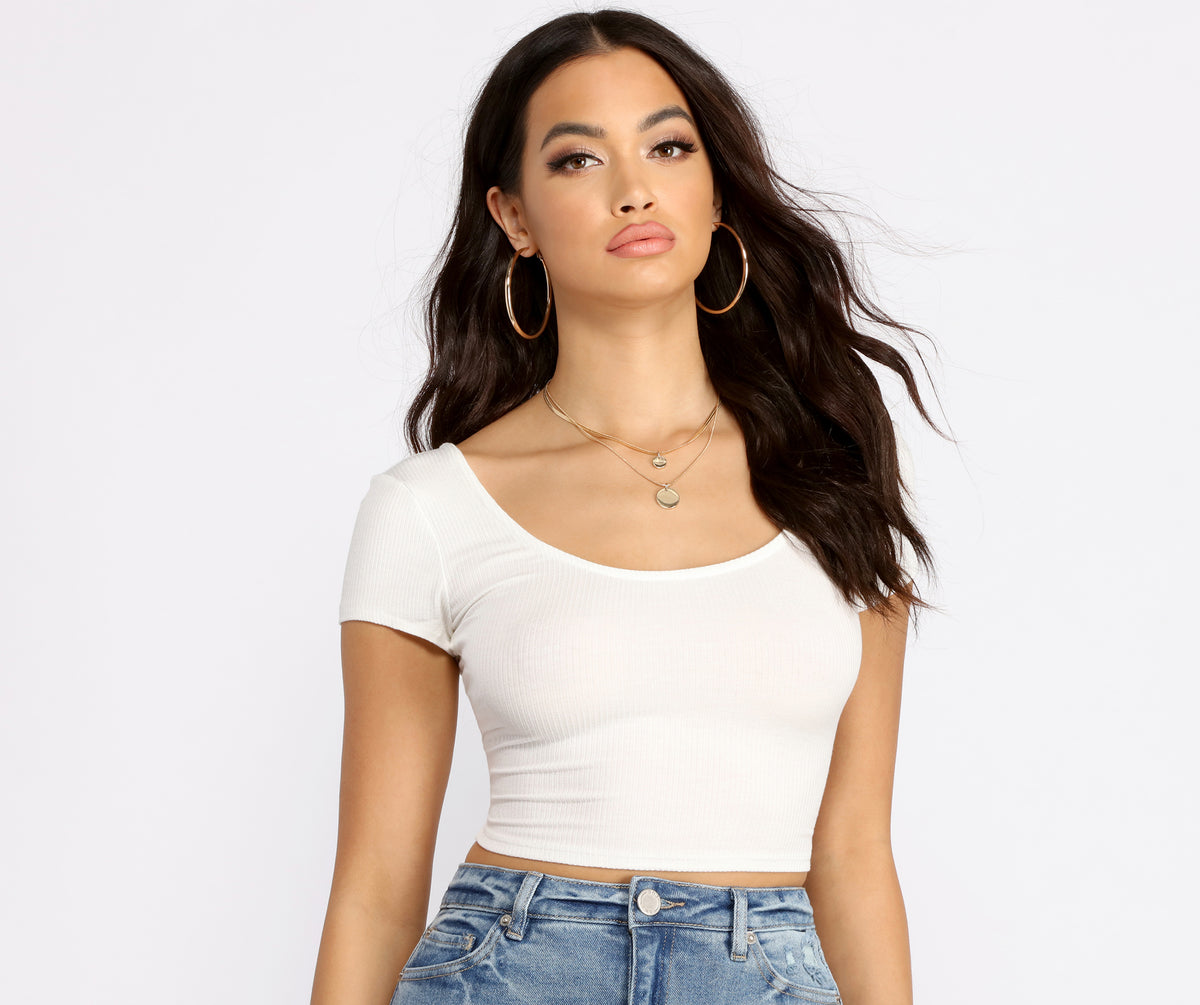 Sassy Strappy Back Cropped Tee