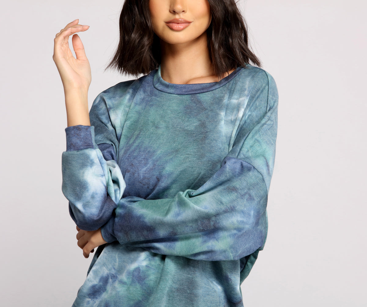 Good Vibes Oversized Long Sleeve Top