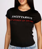 With fun and flirty details, Sagittarius Drama Queen Graphic Tee shows off your unique style for a trendy outfit for the summer season!