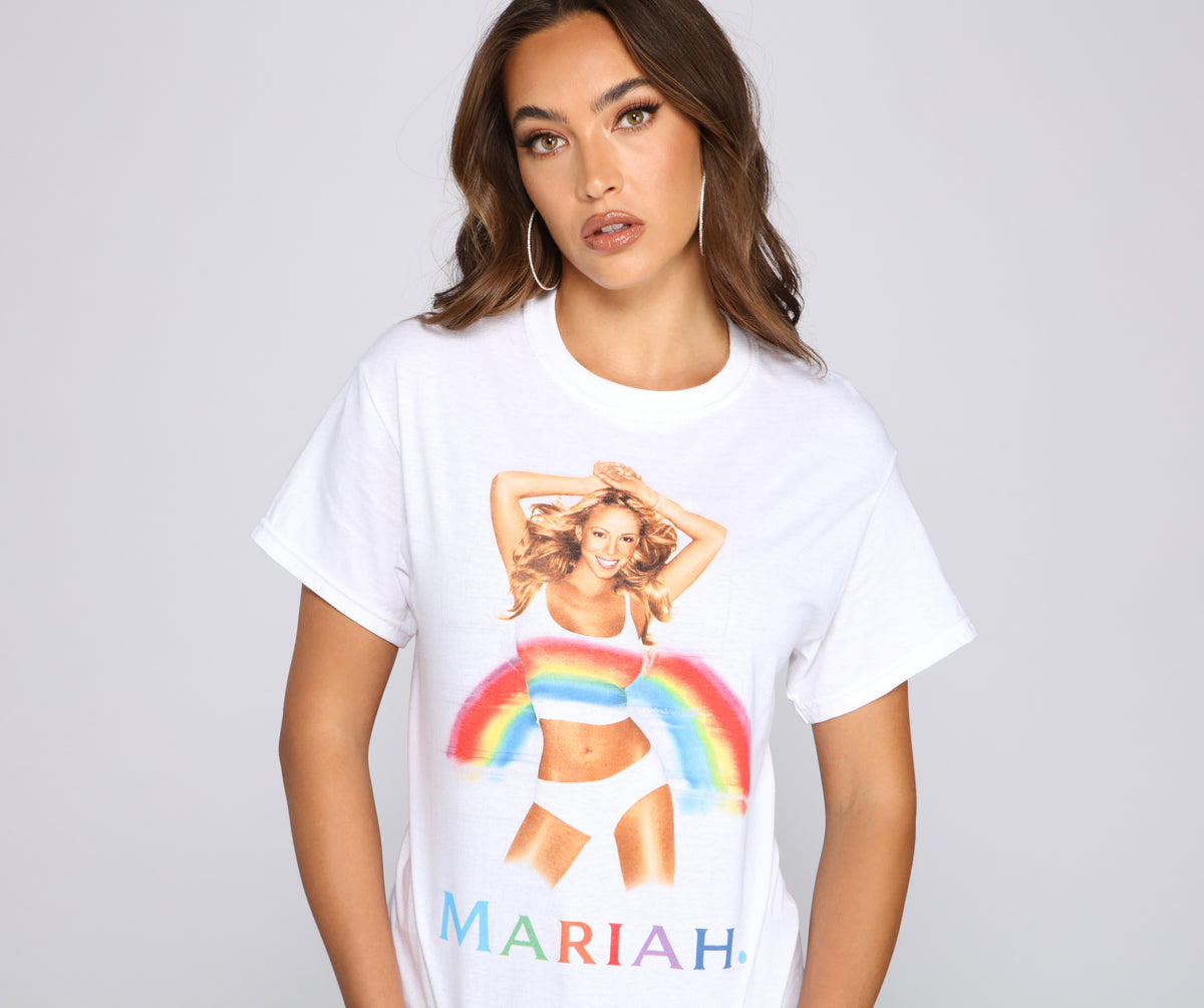 Mariah Carey Rainbow Graphic Tee