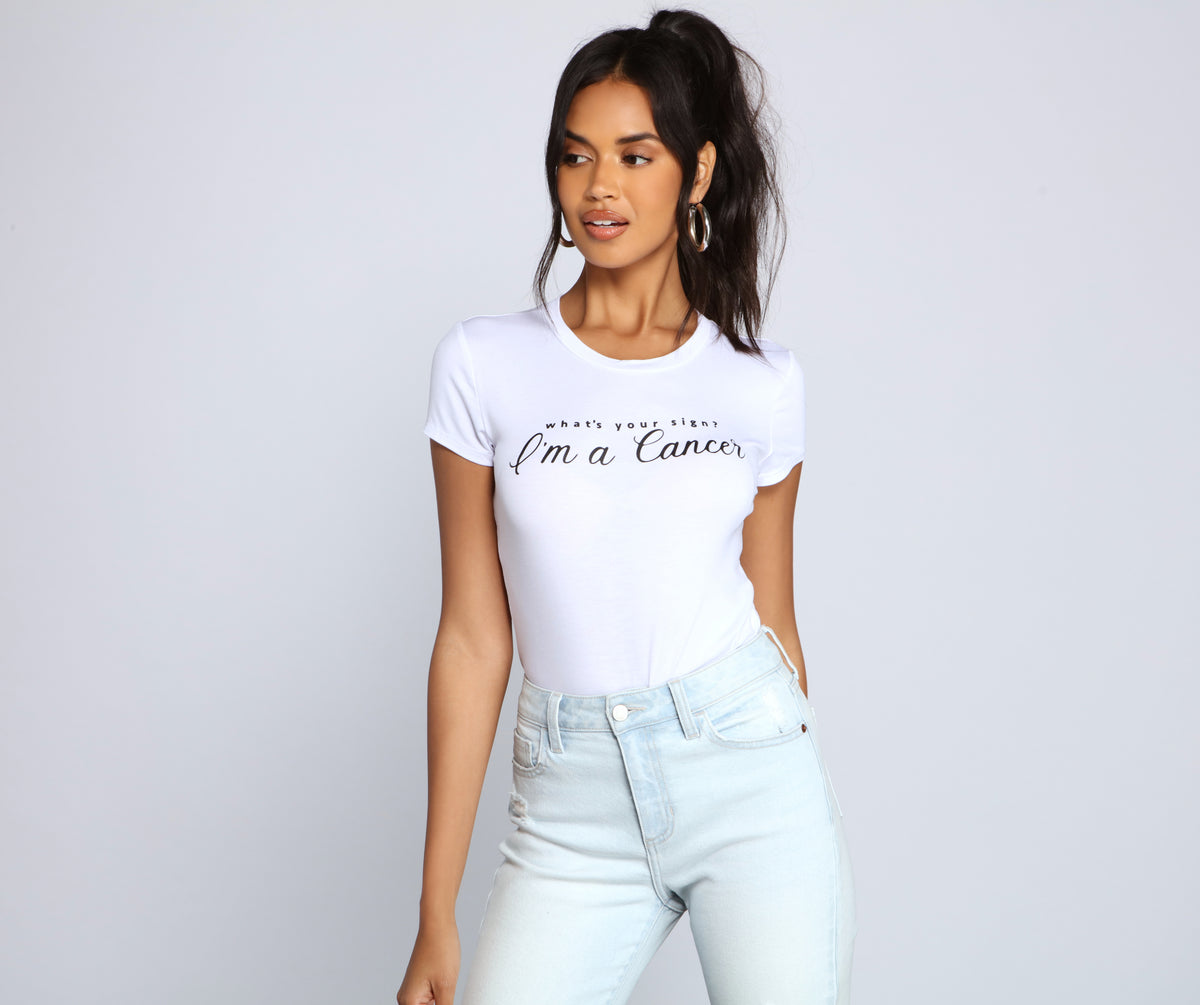 Cancer Trendy Zodiac Graphic Tee