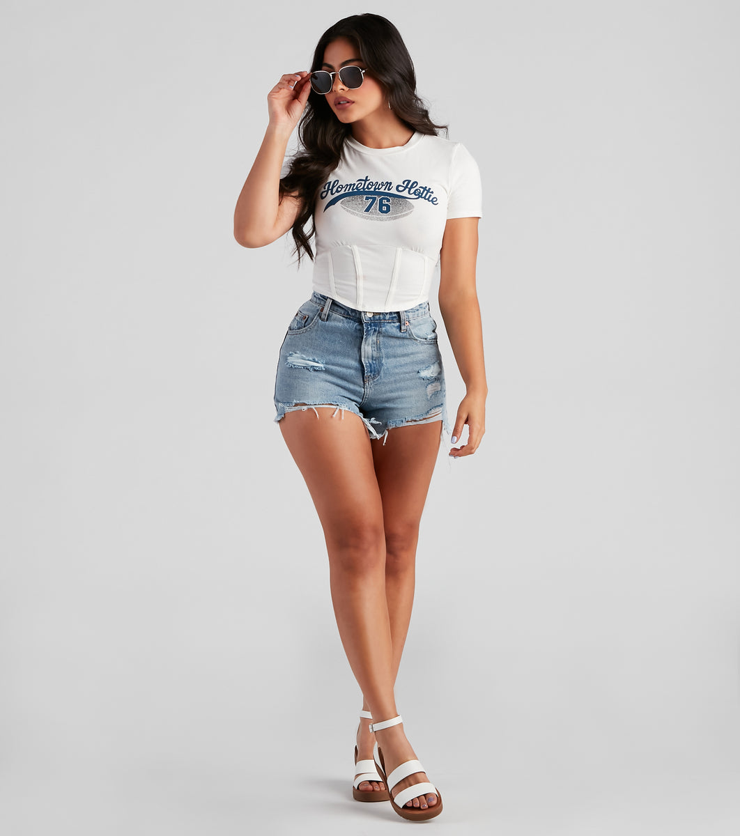 Hometown Hottie Corset Graphic Tee