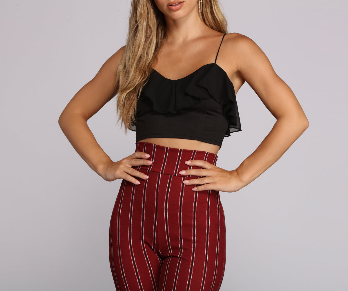 Sweetheart Ruffle Crop