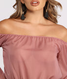 With fun and flirty details, Off The Shoulder Long Sleeve Chiffon Bodysuit shows off your unique style for a trendy outfit for the summer season!