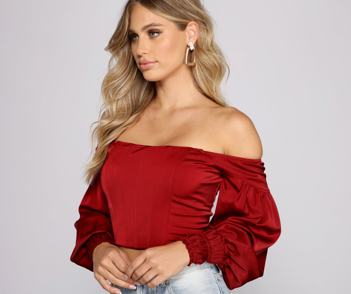 Chic Off The Shoulder Corset Top
