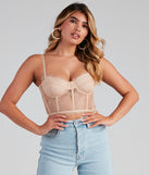 Lace Appeal Scalloped Lace Bustier helps create the best bachelorette party outfit or the bride's sultry bachelorette dress for a look that slays!