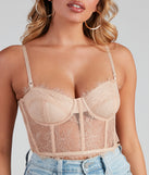 With fun and flirty details, Lace Appeal Scalloped Lace Bustier shows off your unique style for a trendy outfit for the summer season!