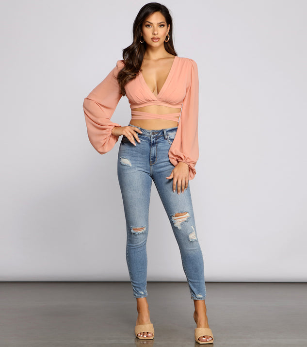 Stylish Pink Lattice Strappy Crop Top