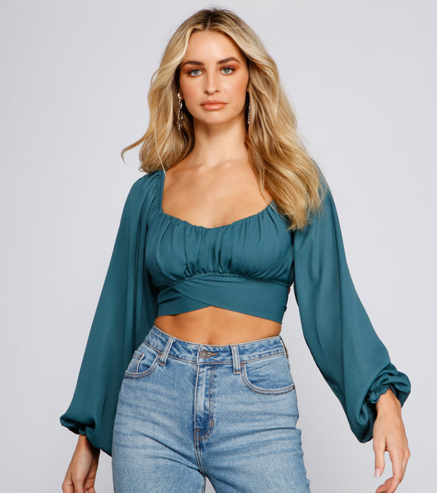 Crop top chiffon online