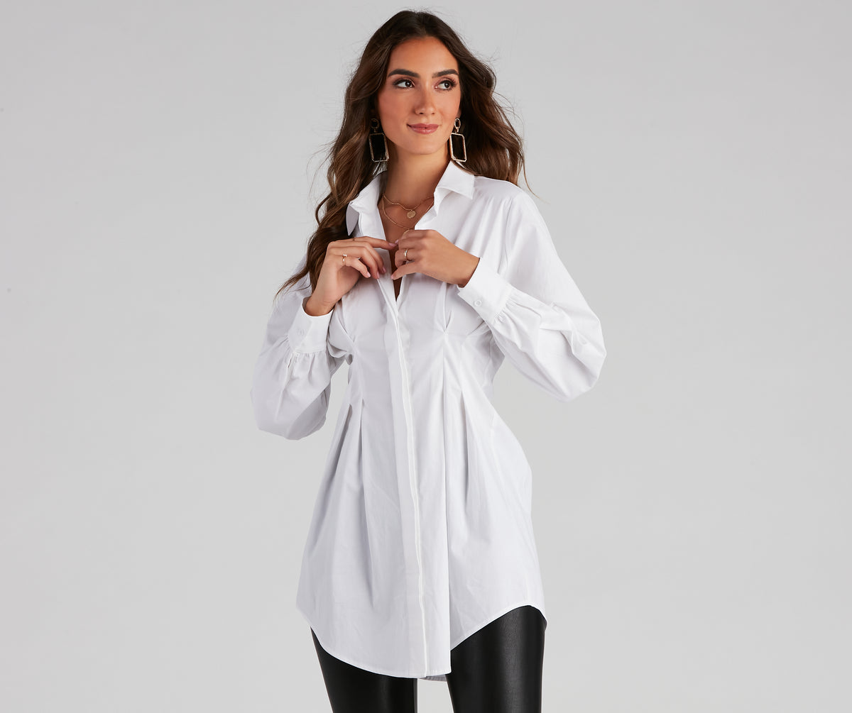 Effortlessly Chic Button Front Tunic