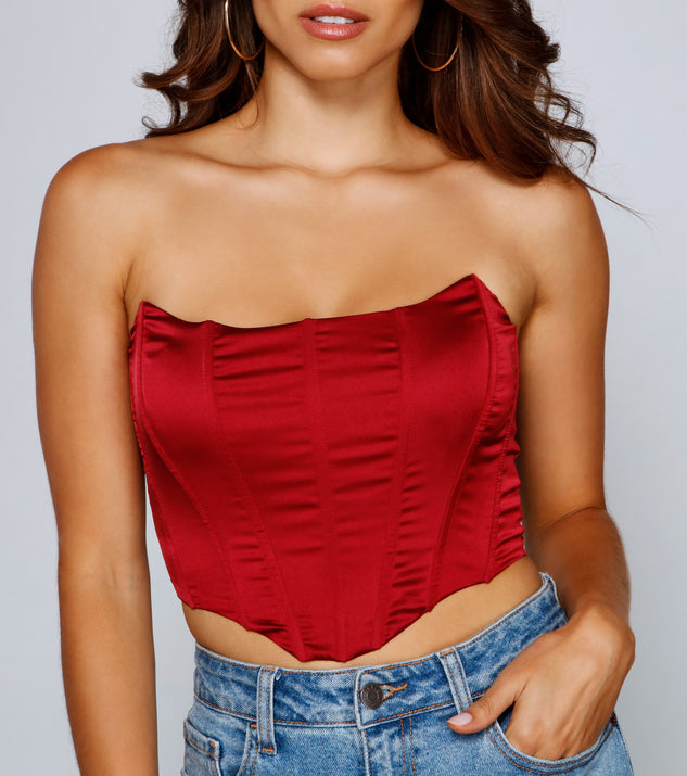 Cheap Sexy Satin Red Corset Small to 10X