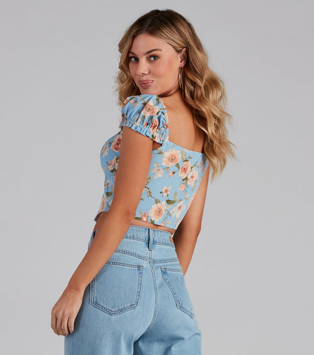 Hard to Ignore Serenity Floral Corset Top