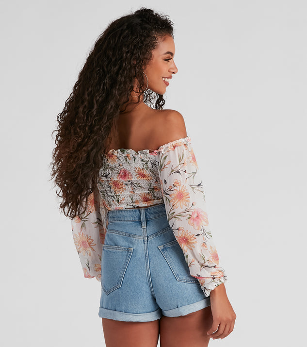 Windsor Fresh Floral Chiffon Corset Top