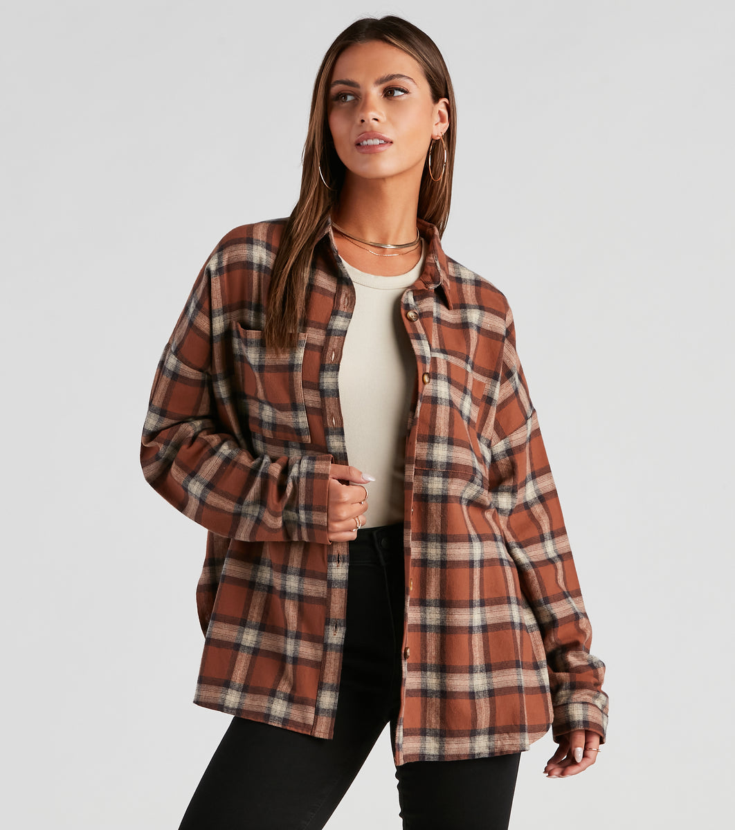 Button Up Fab Flannel Top
