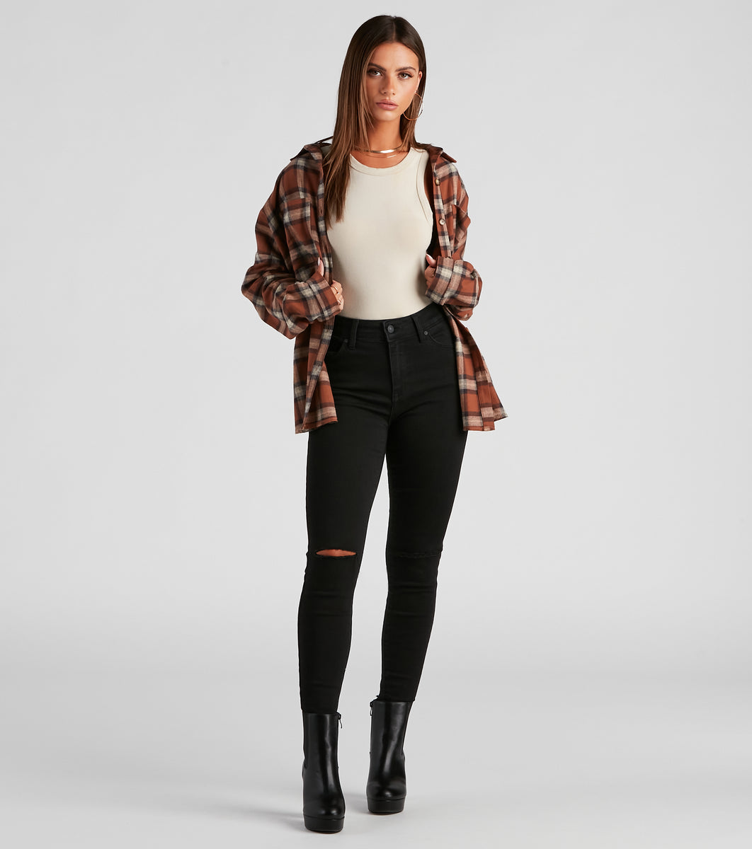 Button Up Fab Flannel Top