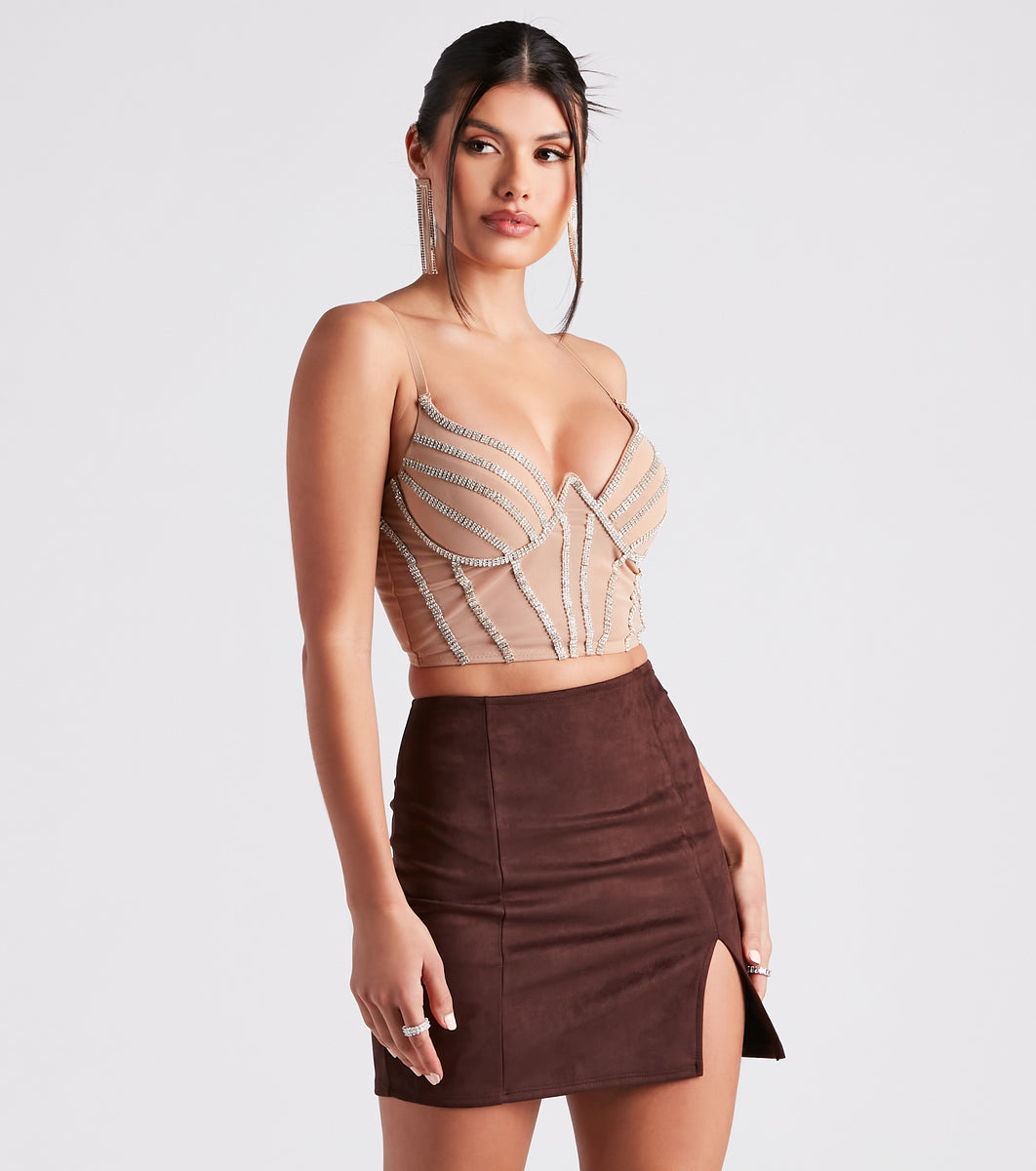 Missguided High Waisted Corset Lace Up Pants in Natural