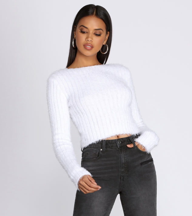 All The Fuzz Cropped Pullover Sweater & Windsor