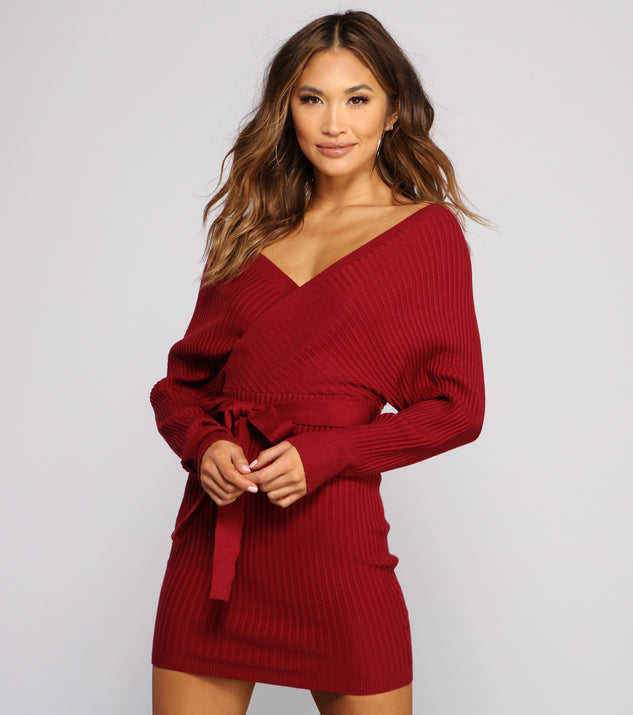 Keeping Knit Casual Ribbed Mini Dress