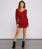 Keeping Knit Casual Ribbed Mini Dress