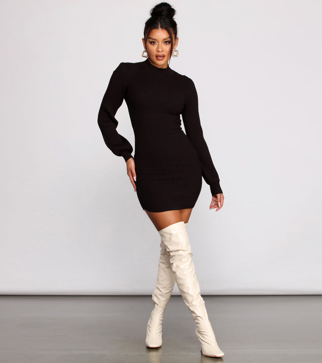 All Dolled Up Ribbed Knit Mini Dress & Windsor