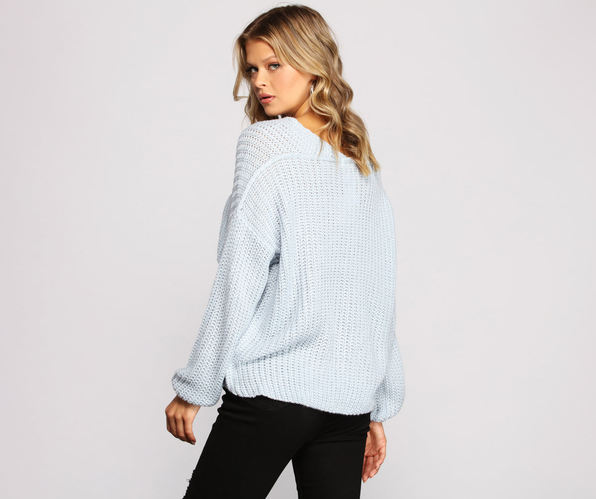 Weekend Chill V-Neck Sweater