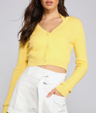 You’ll look stunning in the Knit Happens Crop Knit Cardigan when paired with its matching separate to create a glam clothing set perfect for parties, date nights, concert outfits, back-to-school attire, or for any summer event!