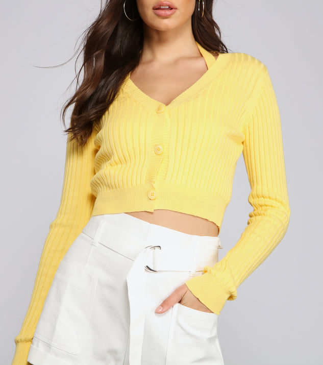 You’ll look stunning in the Knit Happens Crop Knit Cardigan when paired with its matching separate to create a glam clothing set perfect for parties, date nights, concert outfits, back-to-school attire, or for any summer event!