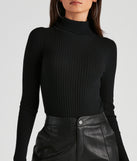 With fun and flirty details, the Classic Ribbed Knit Turtleneck Bodysuit shows off your unique style for a trendy outfit for the spring or summer season!