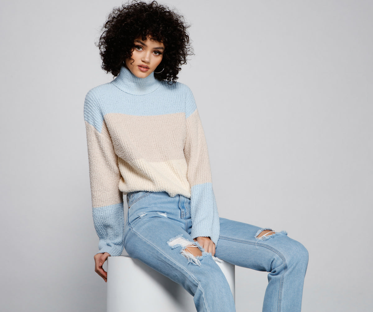 ASOS DESIGN oversized waffle knit sweater in pale blue