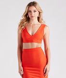 You’ll look stunning in the Meet Your Match Bandage Crop Top when paired with its matching separate to create a glam clothing set perfect for parties, date nights, concert outfits, back-to-school attire, or for any summer event!