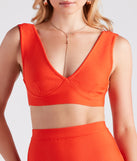 You’ll look stunning in the Meet Your Match Bandage Crop Top when paired with its matching separate to create a glam clothing set perfect for parties, date nights, concert outfits, back-to-school attire, or for any summer event!
