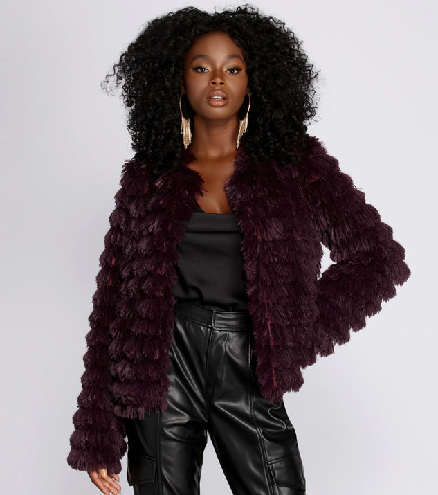 Fringe on sale fur jacket