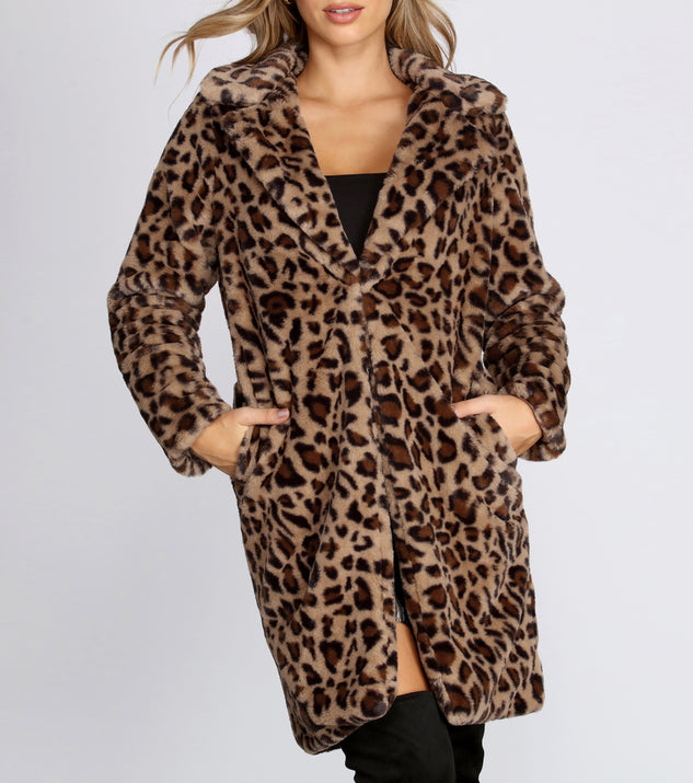 Leopard Women's Short Faux Fur Robe