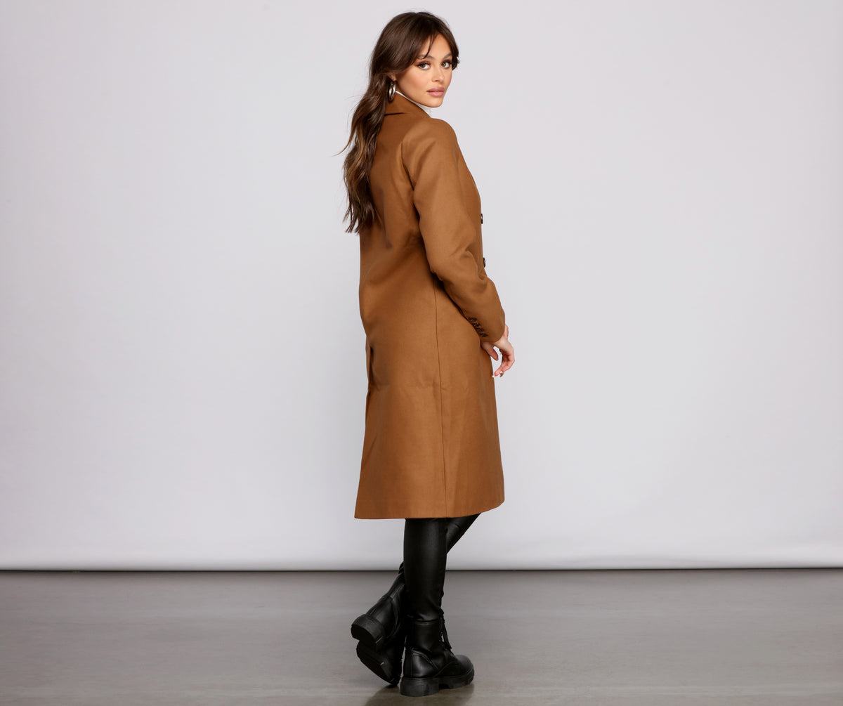 Major Trendsetter Faux Wool Long Coat