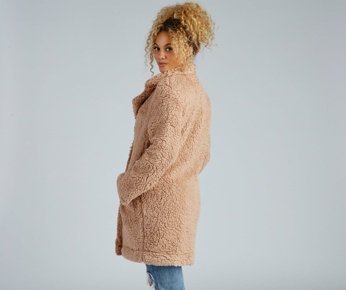 Elevated Glamour Faux Fur Longline Jacket