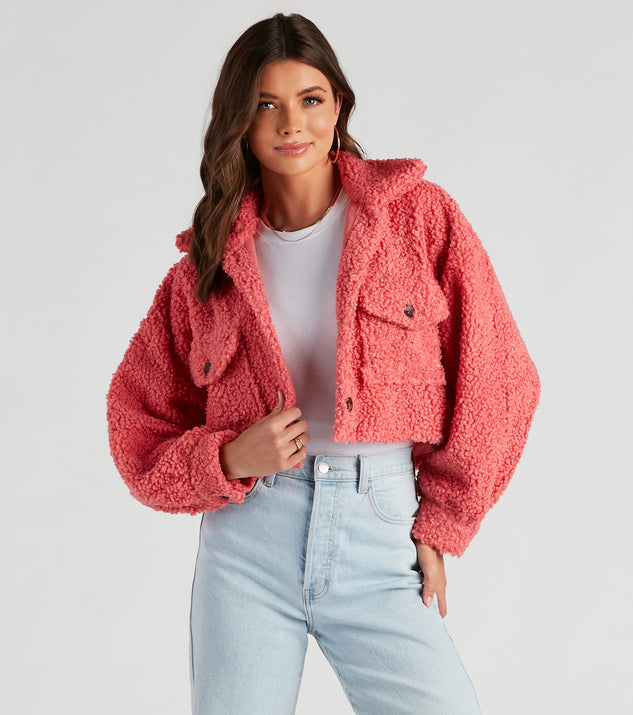 Teddy bear hotsell cropped jacket