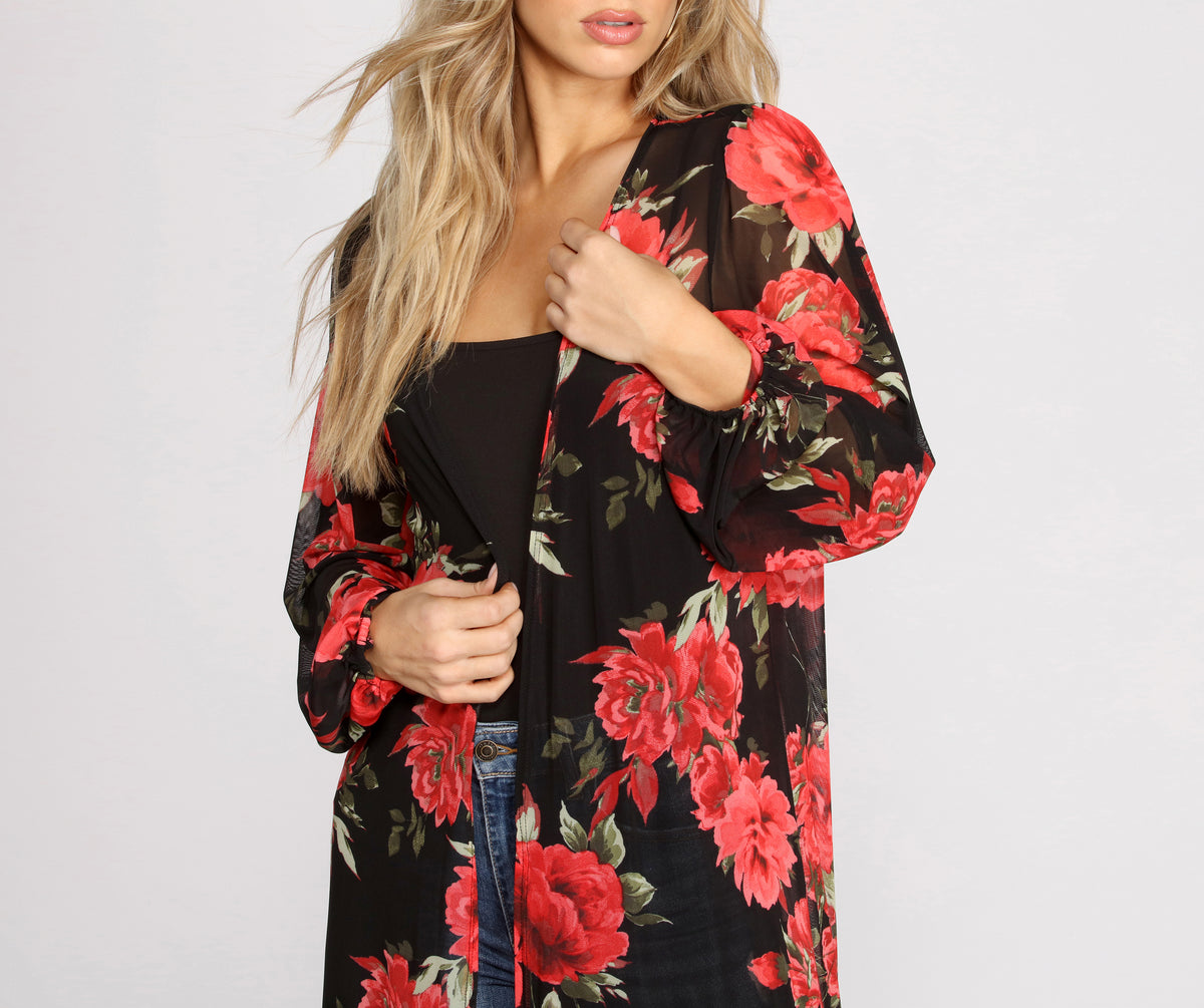 Blooming With Beauty Floral Duster