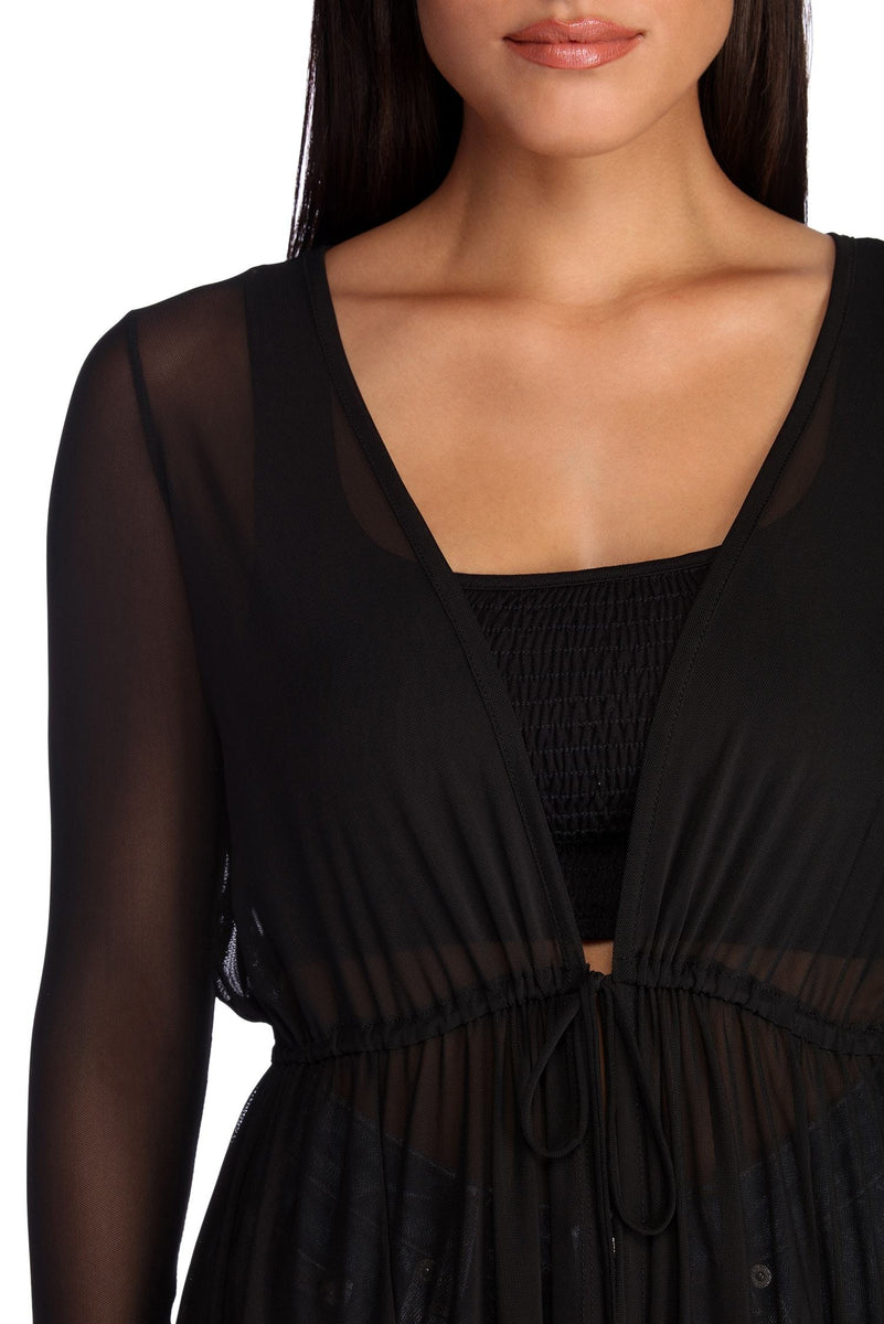 Sheer-ly On Trend Mesh Duster