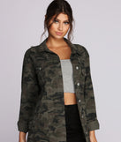 Take Charge Camo Jacket helps create the best summer outfit for a look that slays at any event or occasion!